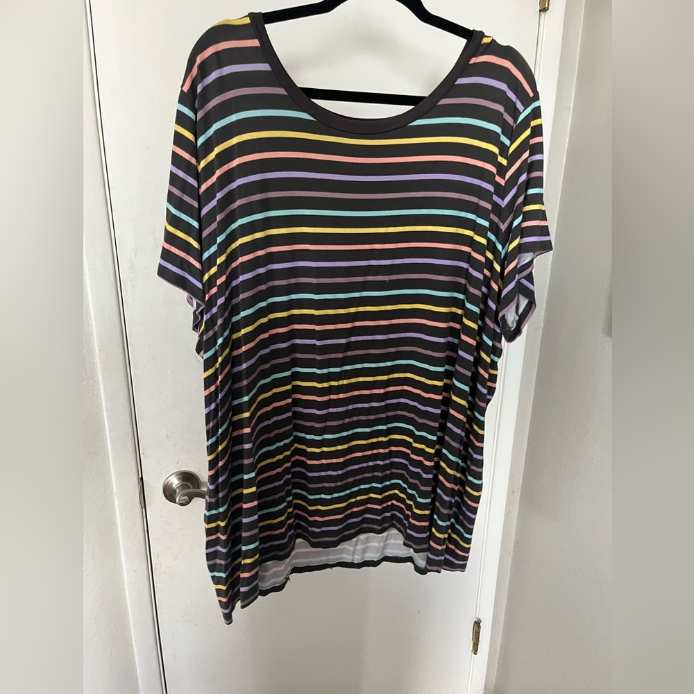 Striped plus sized shirt